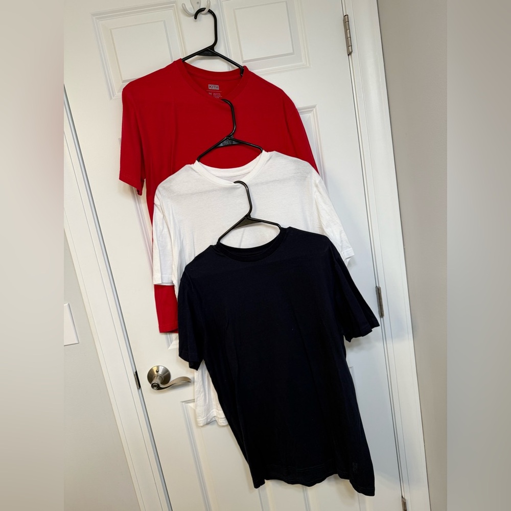 KITH FOR TEAM USA UNDERSHIRT 3-PACK - WHITE / CRIMSON RED / OBSIDIAN NAVY - M